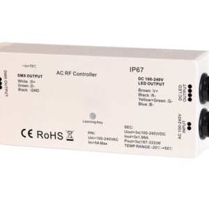 Contrôleur RF IP67 étanche de ruban LED à haute tension SR-1009HTWP