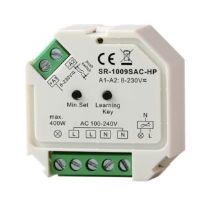 Variateur RF et WiFi Commande AC Phase-Cut avec bouton poussoir SR-1009SAC-HP
