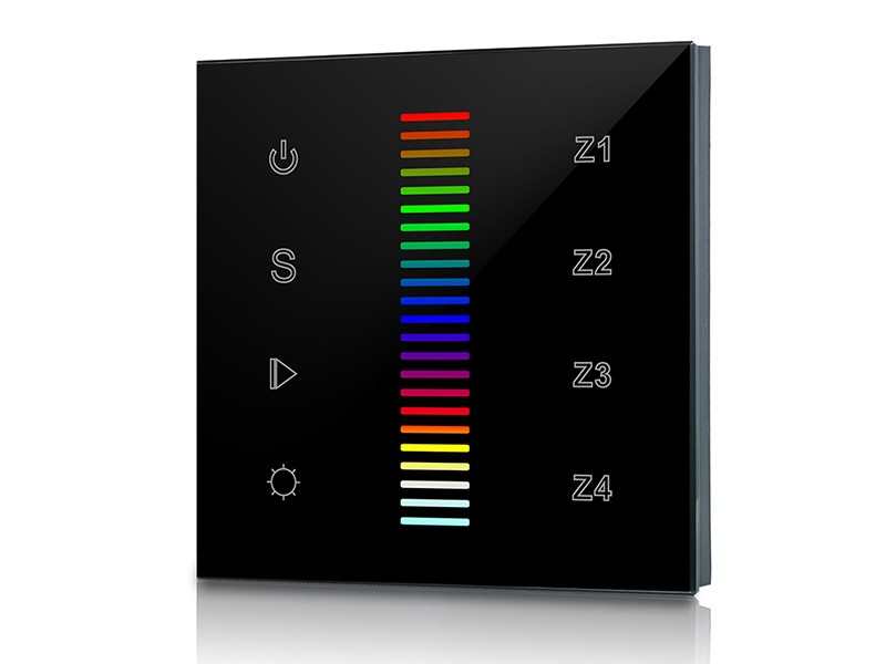 sr-2830rgb-black_2 Contrôleur RF RGB Entièrement Tactile de Ruban LED SR-2830RGB