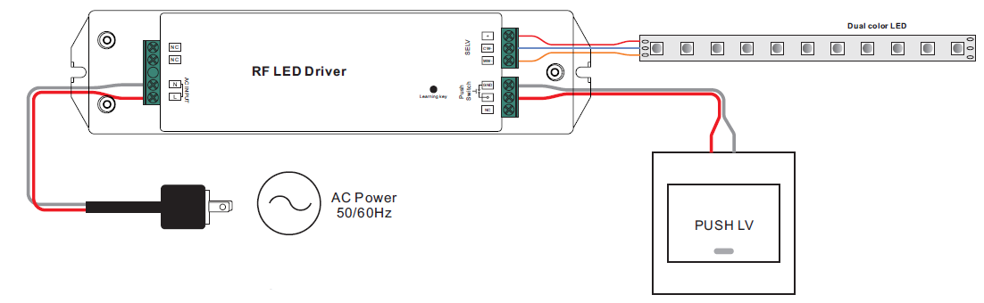 srp-1009-24-50cvt-wiring-v1 Variateur RF tension constante 50W LED Driver SRP-1009-24-50CV