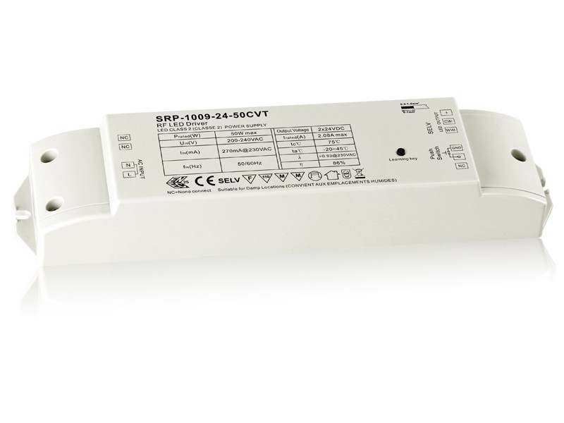 srp-1009-24-50cvt_2 Variateur RF 2 canaux tension constante 50W LED Driver SRP-1009-24-50CVT