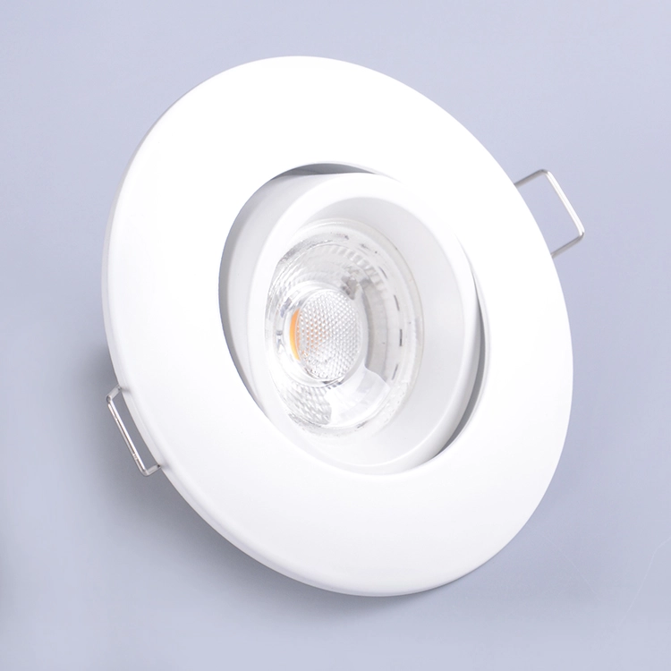 SpotA lumineux réglable LED encastrable au plafond en aluminium avec Douille GU10